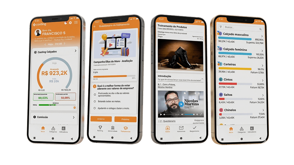 Plataforma SER Casting em smartphones